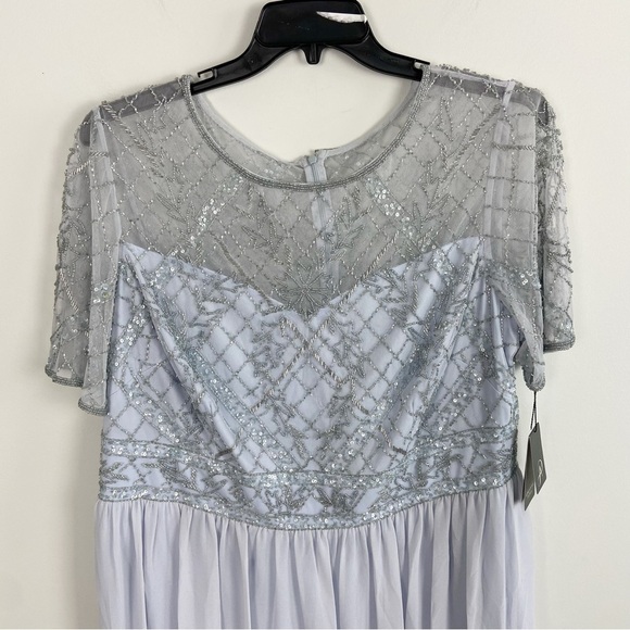 Adrianna Papell Plus Womens Beaded Maxi Evening Dress Size 20W - Picture 3 of 13